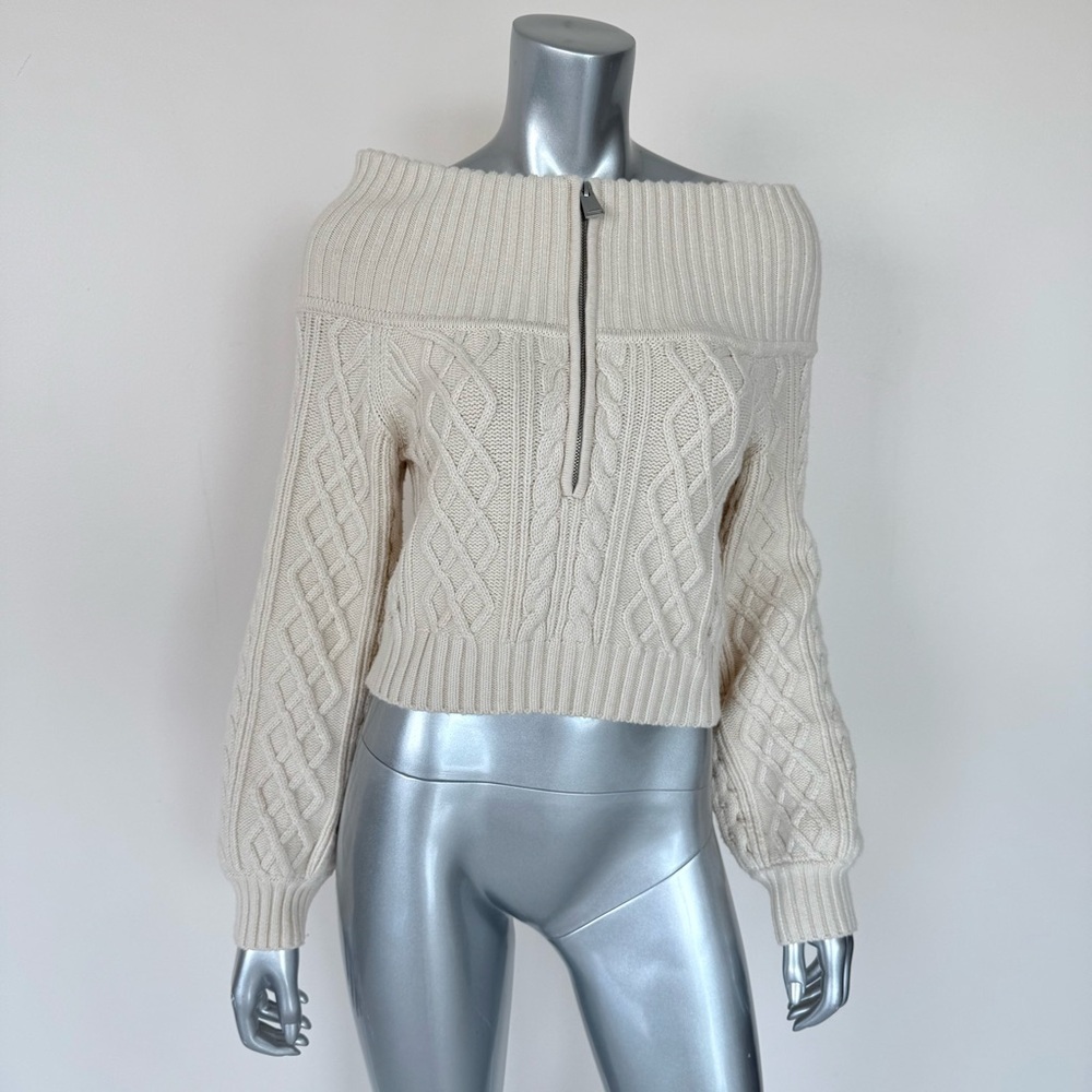 NWT!!! Jonathan Simkhai women off the shoulder sweater size S Retail 385$